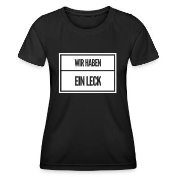 unter uns ist ein Spion - Frauen Funktions-T-Shirt - Schwarz - Vorne - AI Model Female 172 light (172cm)