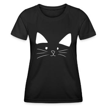 Chat, Animaux, Animal De Compagnie - T-shirt sport Femme - noir - Devant - AI Model Female 172 light (172cm)