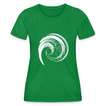 Gedrehte Welle Strudel Formation - Frauen Funktions-T-Shirt - Kelly Green - Vorne - AI Model Female 172 dark (172cm)