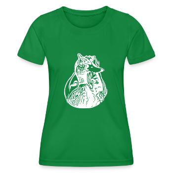 Vintage Ente - knuddeliger Erpel knuffiger Vogel - Frauen Funktions-T-Shirt - Kelly Green - Vorne - AI Model Female 172 dark (172cm)