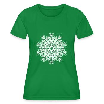 Lignes géométriques forme mandala - T-shirt sport Femme - vert - Devant - AI Model Female 172 dark (172cm)