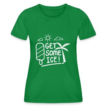 OBTIENT DES SUCETTES GLACÉES DE PALMIERS MOTIFS DE VACANCES À LA PLAGE - T-shirt sport Femme - vert - Devant - AI Model Female 172 dark (172cm)