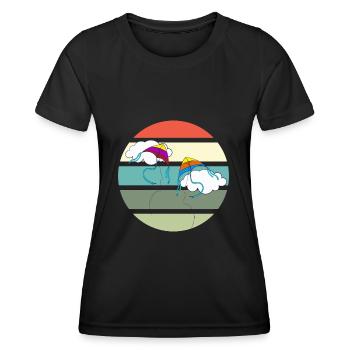 Cerfs-volants volants - Kitesurfer - T-shirt sport Femme - noir - Devant - AI Model Female 172 light (172cm)