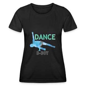 Hiphop bboying Dance - Frauen Funktions-T-Shirt - Schwarz - Vorne - AI Model Female 172 light (172cm)