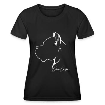 CANE CORSO Profile Dogs Dog Wilsigns - Women's Functional T-Shirt - black - Front - AI Model Female 172 light (172cm)