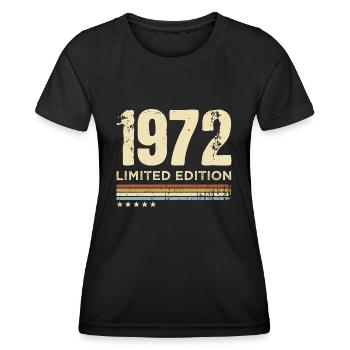 51st Birthday 51 Years Retro Limited Edition 1972 - Women's Functional T-Shirt - black - Front - AI Model Female 172 light (172cm)