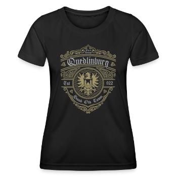 Quedlinburg (bonne vieille ville-édition) - T-shirt sport Femme - noir - Devant - AI Model Female 172 light (172cm)