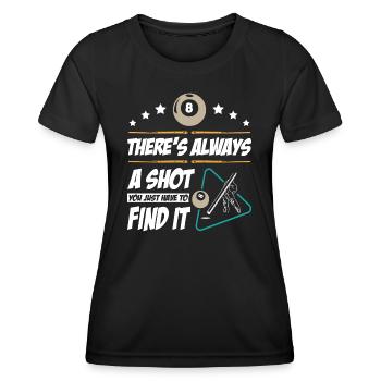 Billiards Player - Frauen Funktions-T-Shirt - Schwarz - Vorne - AI Model Female 172 light (172cm)