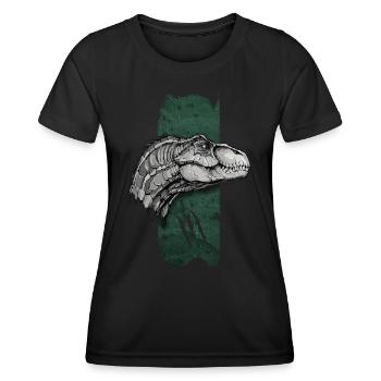 Élégance ancienne : Majesté du vélociraptor - T-shirt sport Femme - noir - Devant - AI Model Female 172 light (172cm)