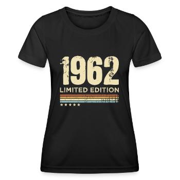 61e anniversaire 61 ans rétro édition limitée 1962 - T-shirt sport Femme - noir - Devant - AI Model Female 172 light (172cm)