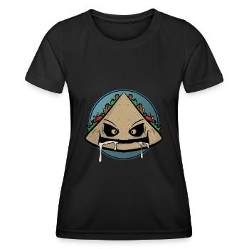 Funny Comic Kebab Kebab Fast Food Snack Fun - Women's Functional T-Shirt - black - Front - AI Model Female 172 light (172cm)