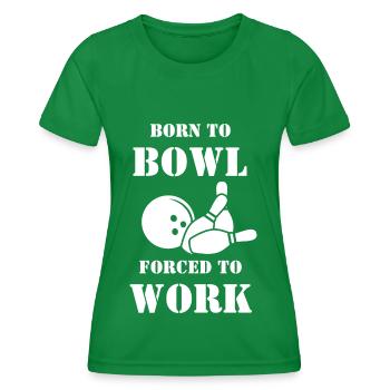 Bowling Bowlingkugel Bowlingbahn Bowlingspieler - Frauen Funktions-T-Shirt - Kelly Green - Vorne - AI Model Female 172 dark (172cm)