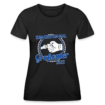 Zum ersten Mal Opa 2022 Geschenk Großvater Baby - Frauen Funktions-T-Shirt - Schwarz - Vorne - AI Model Female 172 light (172cm)