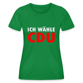 Ich wähle cdu - Frauen Funktions-T-Shirt - Kelly Green - Vorne - AI Model Female 172 dark (172cm)