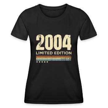 19th Birthday 19th Anniversary Retro Limited Edition 2004 - Women's Functional T-Shirt - black - Front - AI Model Female 172 light (172cm)