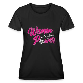 Girls Frauentag Frauenpower 8.März Weltfrauentag - Frauen Funktions-T-Shirt - Schwarz - Vorne - AI Model Female 172 light (172cm)
