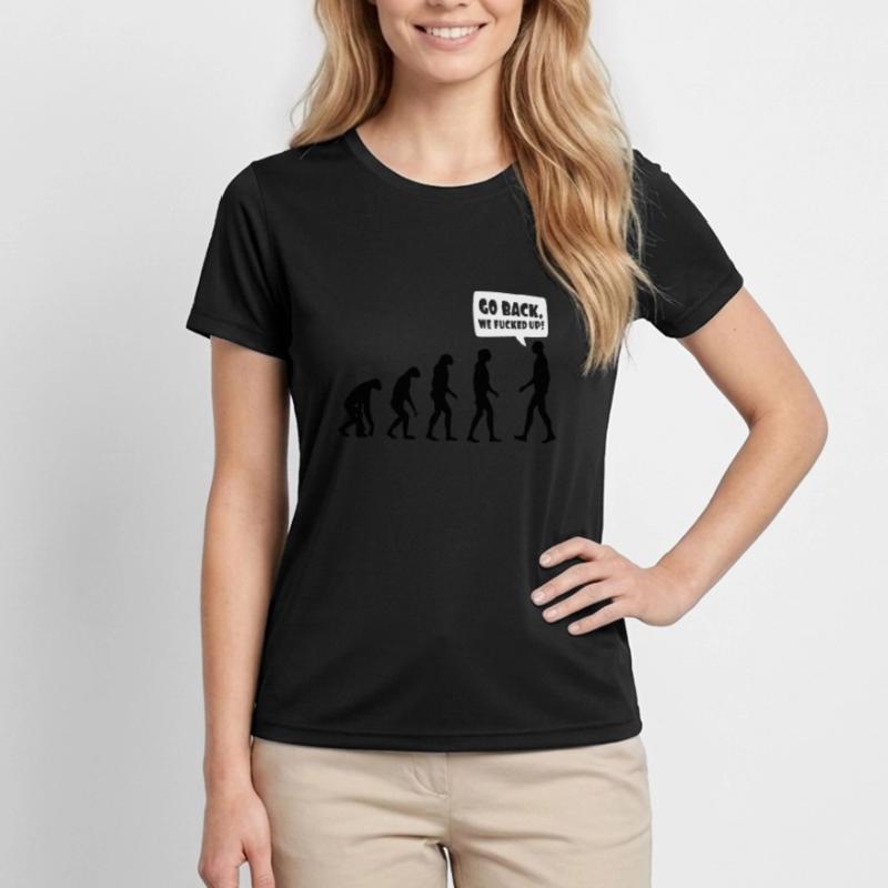 Evolution fucked up - Evolution verkackt Women's Functional T-Shirt