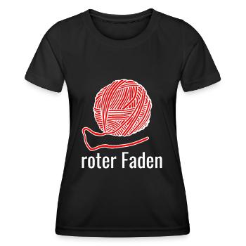 Roter Faden - Frauen Funktions-T-Shirt - Schwarz - Vorne - AI Model Female 172 light (172cm)