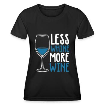 Wine glass of wine - Women's Functional T-Shirt - black - Front - AI Model Female 172 light (172cm)