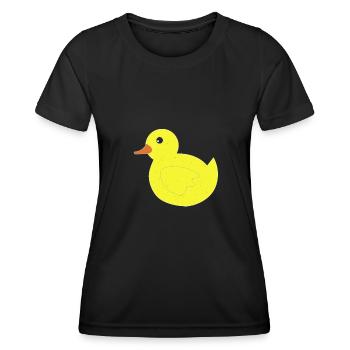 Canards de bain - T-shirt sport Femme - noir - Devant - AI Model Female 172 light (172cm)