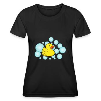Canards de bain - T-shirt sport Femme - noir - Devant - AI Model Female 172 light (172cm)