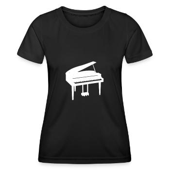 Piano piano - T-shirt sport Femme - noir - Devant - AI Model Female 172 light (172cm)