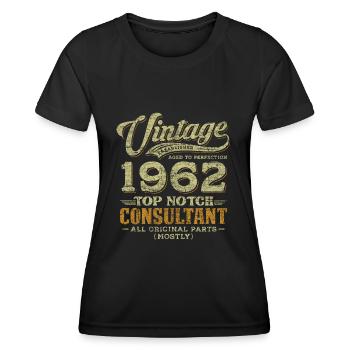 Vintage 1962 Top Notch Consultant - Frauen Funktions-T-Shirt - Schwarz - Vorne - AI Model Female 172 light (172cm)