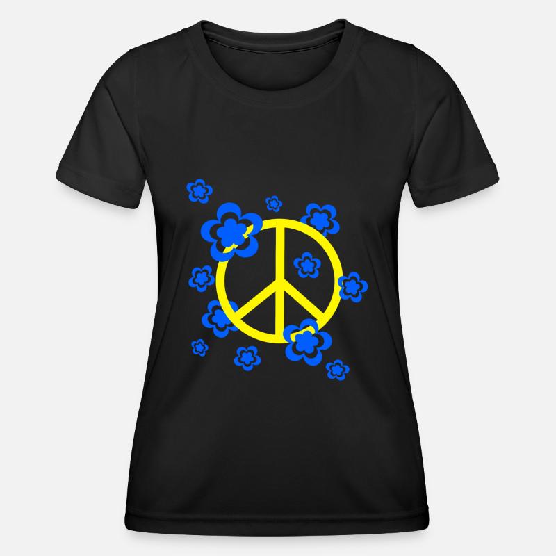 70s Flower Pattern - Women's Functional T-Shirt - black
