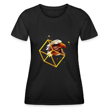 TÊTE D’AIGLE TÊTE D’AIGLE 80s 90s MOTIFS NÉON CADEAU - T-shirt sport Femme - noir - Devant - AI Model Female 172 light (172cm)