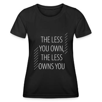 Minimalismus - Frauen Funktions-T-Shirt - Schwarz - Vorne - AI Model Female 172 light (172cm)
