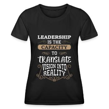 Travail Carrière Superviseur Bureau Humour - T-shirt sport Femme - noir - Devant - AI Model Female 172 light (172cm)