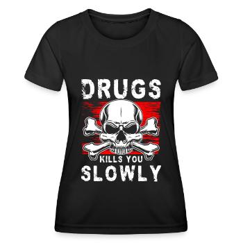 Entzug Clean Marihuana Nikotin - Frauen Funktions-T-Shirt - Schwarz - Vorne - AI Model Female 172 light (172cm)