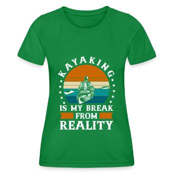 Rowing Water Sports Sport Paddle - Women's Functional T-Shirt - kelly green - Front - AI Model Female 172 dark (172cm)