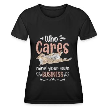 No interest Disinterest No sarcasm - Women's Functional T-Shirt - black - Front - AI Model Female 172 light (172cm)