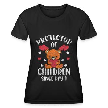 Kuscheltier Kinder Niedlich - Frauen Funktions-T-Shirt - Schwarz - Vorne - AI Model Female 172 light (172cm)