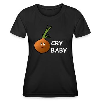 Pleure bébé Ziebel - T-shirt sport Femme - noir - Devant - AI Model Female 172 light (172cm)