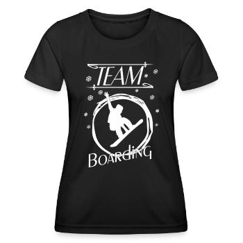 Boarding Snowboarding - Frauen Funktions-T-Shirt - Schwarz - Vorne - AI Model Female 172 light (172cm)
