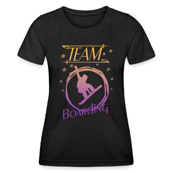 Boarding is my passion - Frauen Funktions-T-Shirt - Schwarz - Vorne - AI Model Female 172 light (172cm)