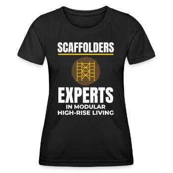 Scaffolder Scaffold Builder Scaffolding Platform - Women's Functional T-Shirt - black - Front - AI Model Female 172 light (172cm)