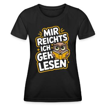 oiseau de nuit hibou hibou oiseau - T-shirt sport Femme - noir - Devant - AI Model Female 172 light (172cm)