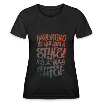 Hardstyle Life Musique Sound Party - T-shirt sport Femme - noir - Devant - AI Model Female 172 light (172cm)