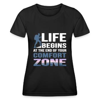Randonnée Randonnée Bâton servus alpin-zone Randonnée en montagne - T-shirt sport Femme - noir - Devant - AI Model Female 172 light (172cm)
