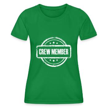 Crew Stamp - Women's Functional T-Shirt - kelly green - Front - AI Model Female 172 dark (172cm)
