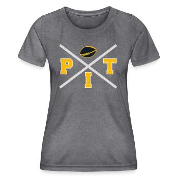 Croix de Pittsburgh - T-shirt sport Femme - mélange sombre  - Devant - AI Model Female 172 light (172cm)