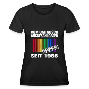 1966 geburtstag lgbt regenbogen pride birthday - Frauen Funktions-T-Shirt - Schwarz - Vorne - AI Model Female 172 light (172cm)