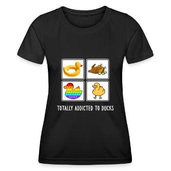 Duck collection Duck lovers "Duck good" - Women's Functional T-Shirt - black - Front - AI Model Female 172 light (172cm)