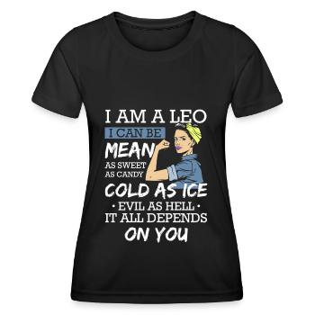 Sternzeichen Astrologie Konstellation - Frauen Funktions-T-Shirt - Schwarz - Vorne - AI Model Female 172 light (172cm)
