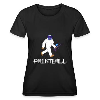 paintball gotcha paintball player - Women's Functional T-Shirt - black - Front - AI Model Female 172 light (172cm)