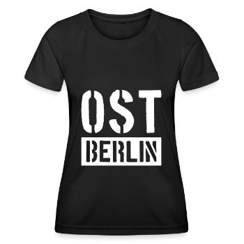OSTBERLIN BER OST BERLIN - Frauen Funktions-T-Shirt - Schwarz - Vorne - AI Model Female 172 light (172cm)