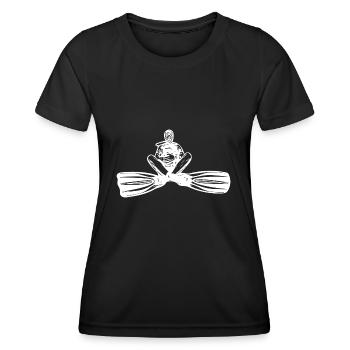 Schwereloser Taucher Leidenschaft Unterwasserwelt - Frauen Funktions-T-Shirt - Schwarz - Vorne - AI Model Female 172 light (172cm)